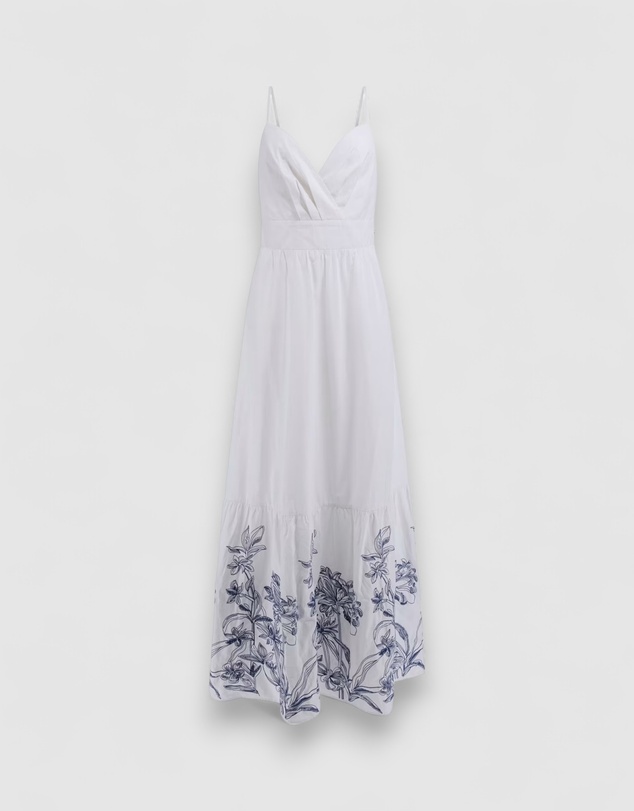 GUESS - Blanche Place Embroidered Long Dress