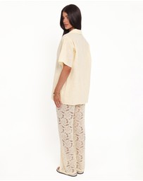 Petal & Pup - Mindy Lace Pant Set - Yellow