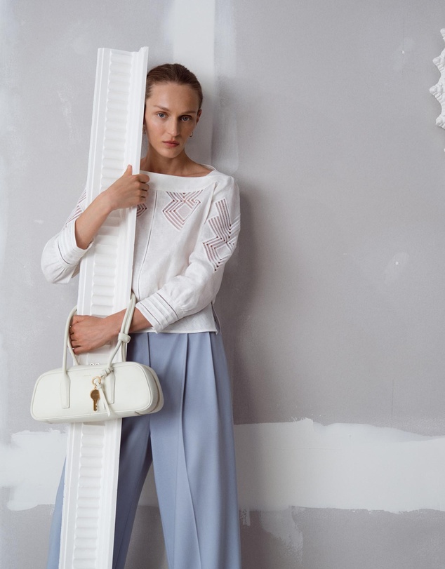 Oroton - Drawn Thread Detail Blouse