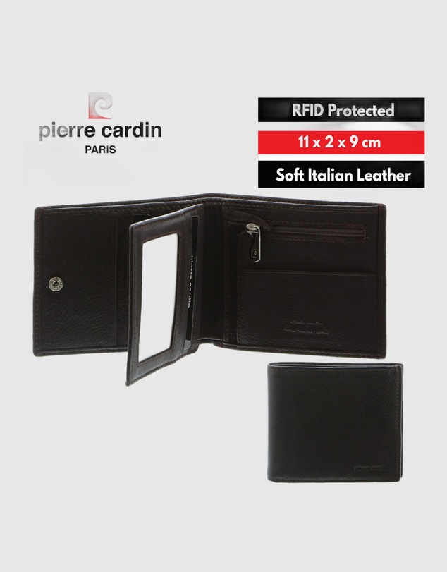 Pierre Cardin - Leather Tri-Fold Wallet with RFID