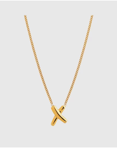 Najo - Bisous Yellow Gold Necklace (45cm+ext)