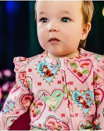 Fleur Harris - 'Woodland Love' Precious Frill Coverall in Sweet Peach