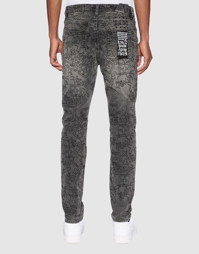 Ksubi - Chitch Stencil Stitch Worn Grey