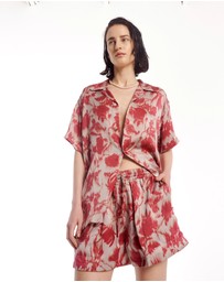 THE TALES - Italian Rose Satin Shorts