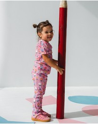 Huxbaby - Multi Colour Daisy Rib Tee - Babies-Kids