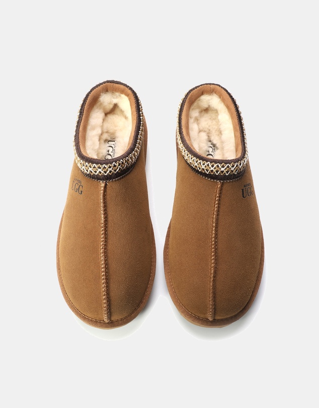 AusWooli Ugg Boots - Croydon Sheepskin Ankle Braid Slippers