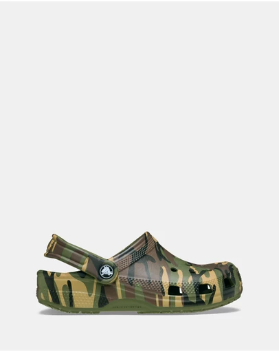 Crocs - Classic Camouflage Clogs - Kids-Teens
