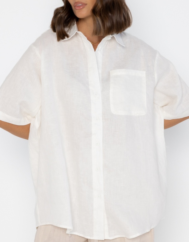 ALEXANDRA - Rogue Shirt Linen White