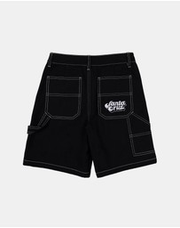 Santa Cruz - Groovy Stack Carpenter Jean Shorts - Teens