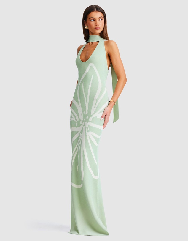 SNDYS - Jemima Halterneck Maxi Dress