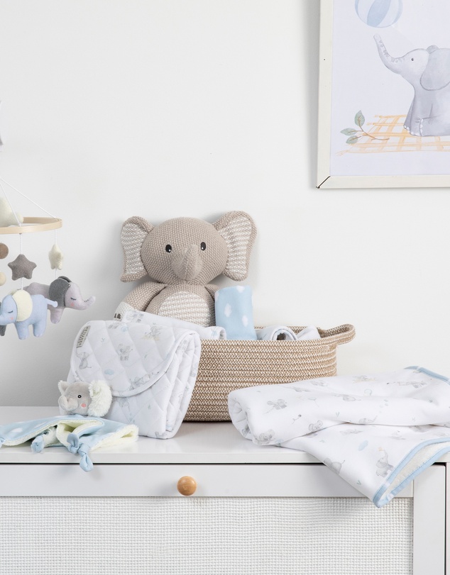 Living Textiles - Waterproof Travel Change Mat - Elephant Playtime