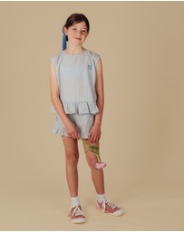 Olive & The Captain - Peaches Boxy Frill Singlet
