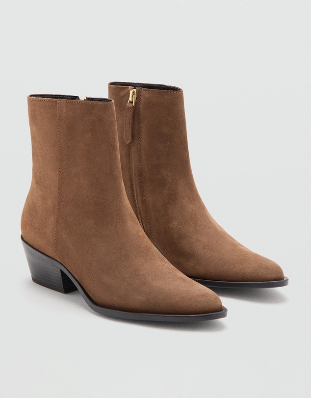 M.N.G - Heel Suede Ankle Boots