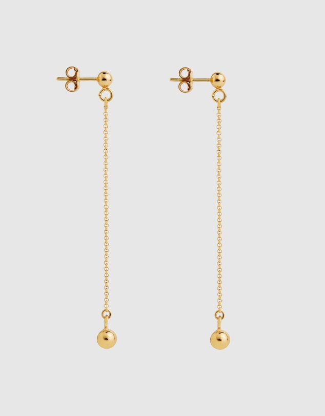 Najo - Sunbeam Yellow Gold Stud Drop Earrings
