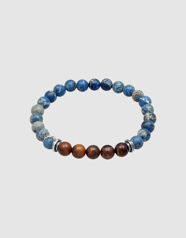Kuzzoi - ICONIC EXCLUSIVE - Agate and Tiger's Eye Bead Bracelet