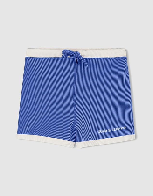 Zulu & Zephyr Mini - Mini Stripe Rib Surf Shorts - Babies-Teens