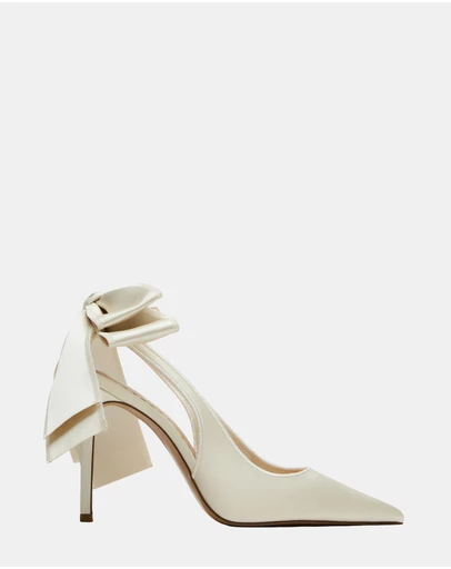 Steve Madden - Teacup Ivory Satin Heels