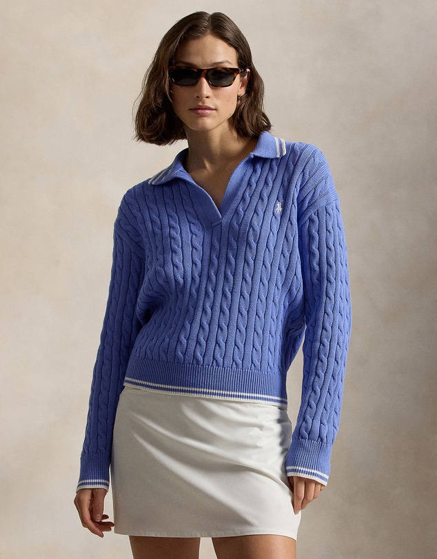 Polo Ralph Lauren - Cable-Knit Polo-Collar Sweater