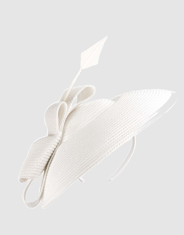 Max Alexander - Saucer White Racing Fascinator Hat