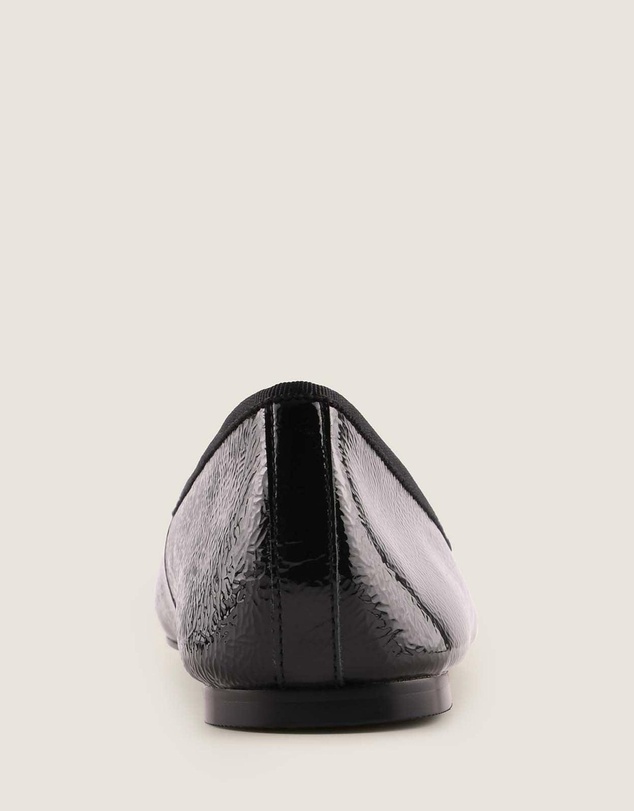 Shelly Shen - Poet Ballet Flats Black Crinkle Patent