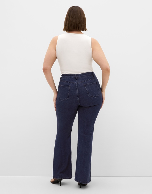 City Chic - Plus size Harley Fit Carla Flare Leg Regular Jean - dark wash