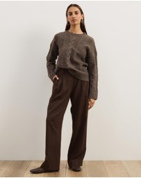 Atmos&Here - Drew Oversized Textured Cable Knit Jumper