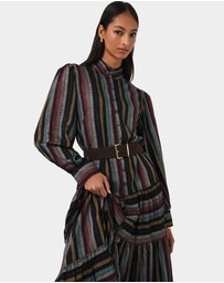 Forcast - Roxana Linen Tiered Maxi Dress