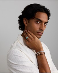 Michael Hill - Turquoise Signet Ring in Sterling Silver