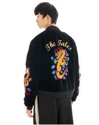 THE TALES - Tokyo Dragon Embroidered Velvet Bomber Jacket