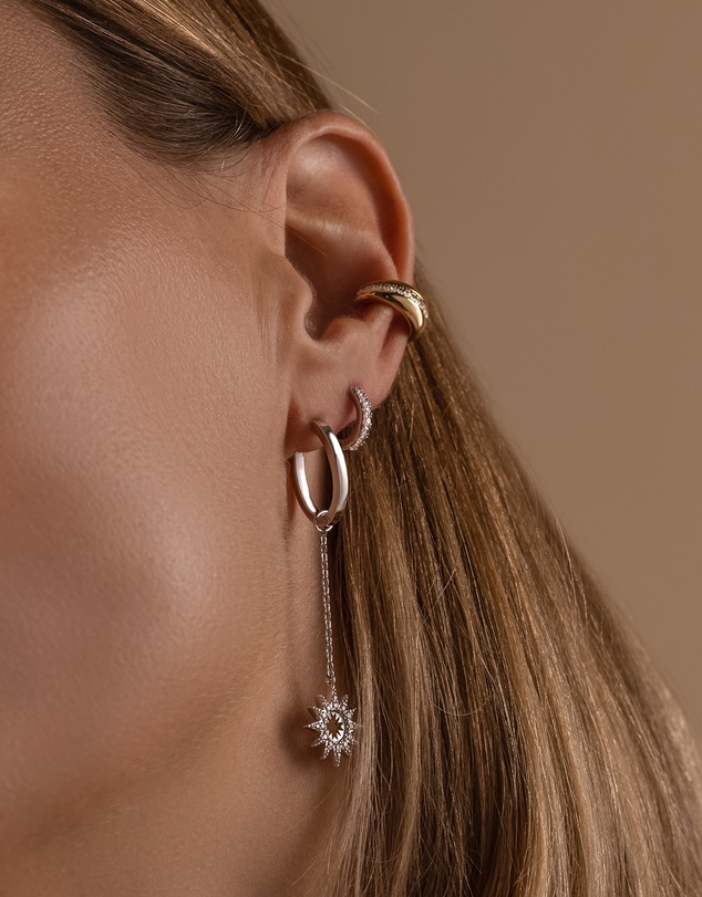 Wanderlust + Co - Sunlit Drop Silver Earrings