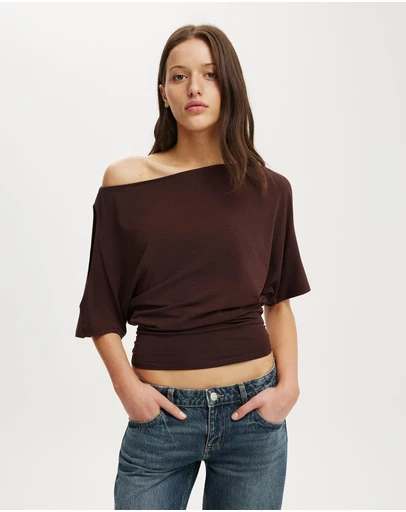 Cotton On - Sonny Cold Shoulder Short Sleeve