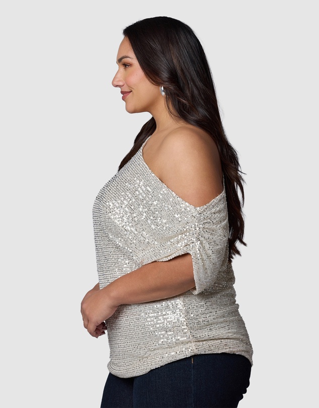 Pink Dusk by Curve Project - Bare Desire Sequin Top