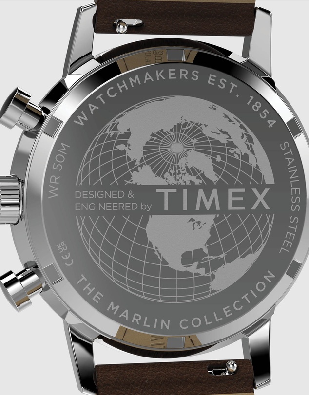TIMEX - Marlin® Chronograph Tachymeter 40mm Leather Strap Watch