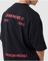 Zanerobe - Stacked Flow Tee Black