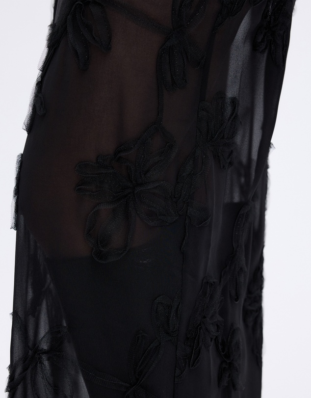 Minima Esenciales - Maelle Floral Applique Midi Skirt