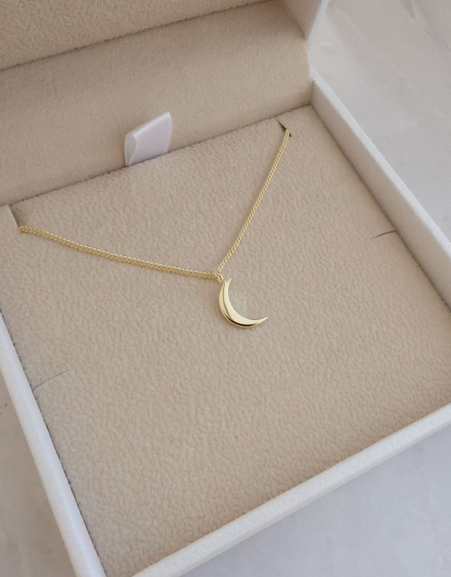 Luna Rae - Gold Vermeil - Classic Crescent Necklace