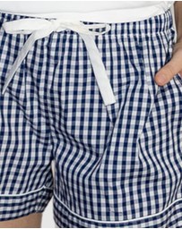 Sant And Abel - Women's Hepburn Gingham Navy Boxer Shorts