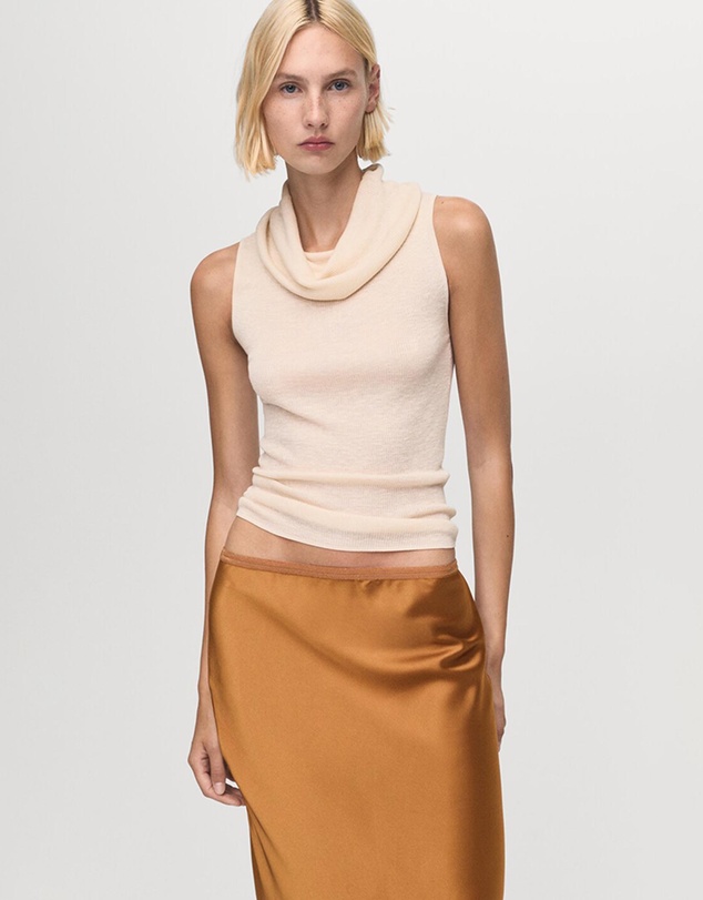 M.N.G - Midi Satin Skirt