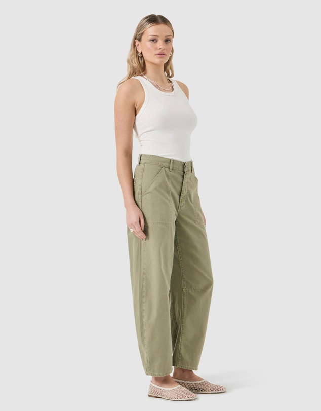 Rolla's - Gigi Barrel Drill Jean - Summer Olive