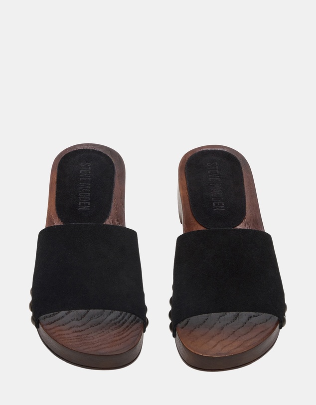 Steve Madden - Cento Black Suede Sandals