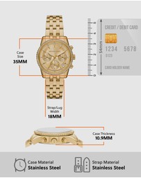 Michael Kors - Ritz Gold Tone Chronograph Watch