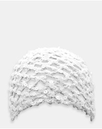 Morgan & Taylor - Sophie Crochet Mesh Hat in White