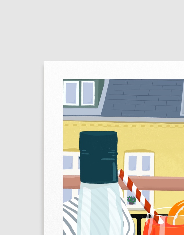 Olive et Oriel - Balcony Hygge by Bykammille Art Print