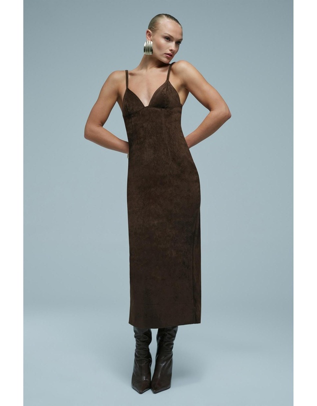 Bardot - Estine Vegan Suede Midi Dress