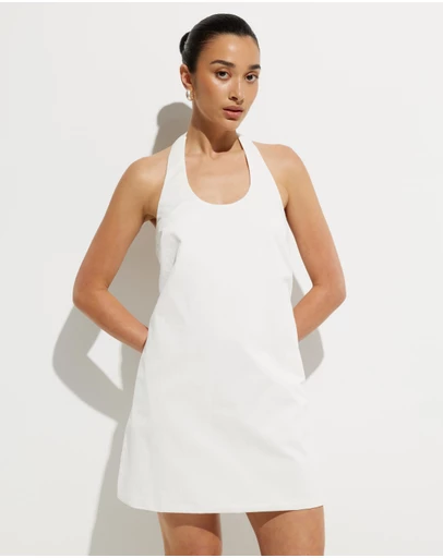 Calli - Tara Halter Twill Dress