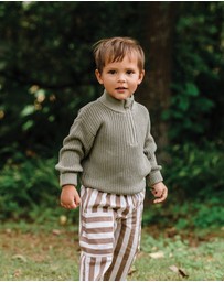 Kynd Baby - Knit Rib Jumper in Olive