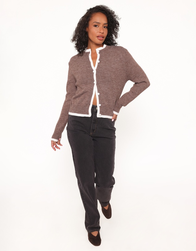 Petal & Pup - Greta Knit Cardigan - Brown