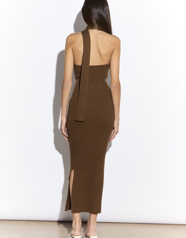Glamorous - Scarf Neck Knitted Midi Dress