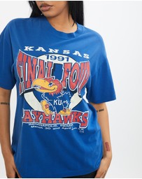 Vintage by The Real Deal - Pre Loved - 1991 NCAA University of Kansas Jayhawks Tee