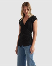 Decjuba - Carla Metal Detail Wrap Top